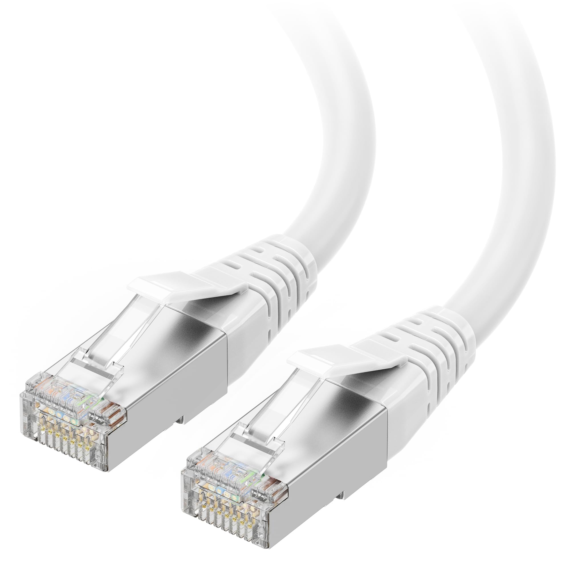 Cable Ethernet Matters Cat8  40 Gbps  25 Pies  Blanco - Venta Internacional.
