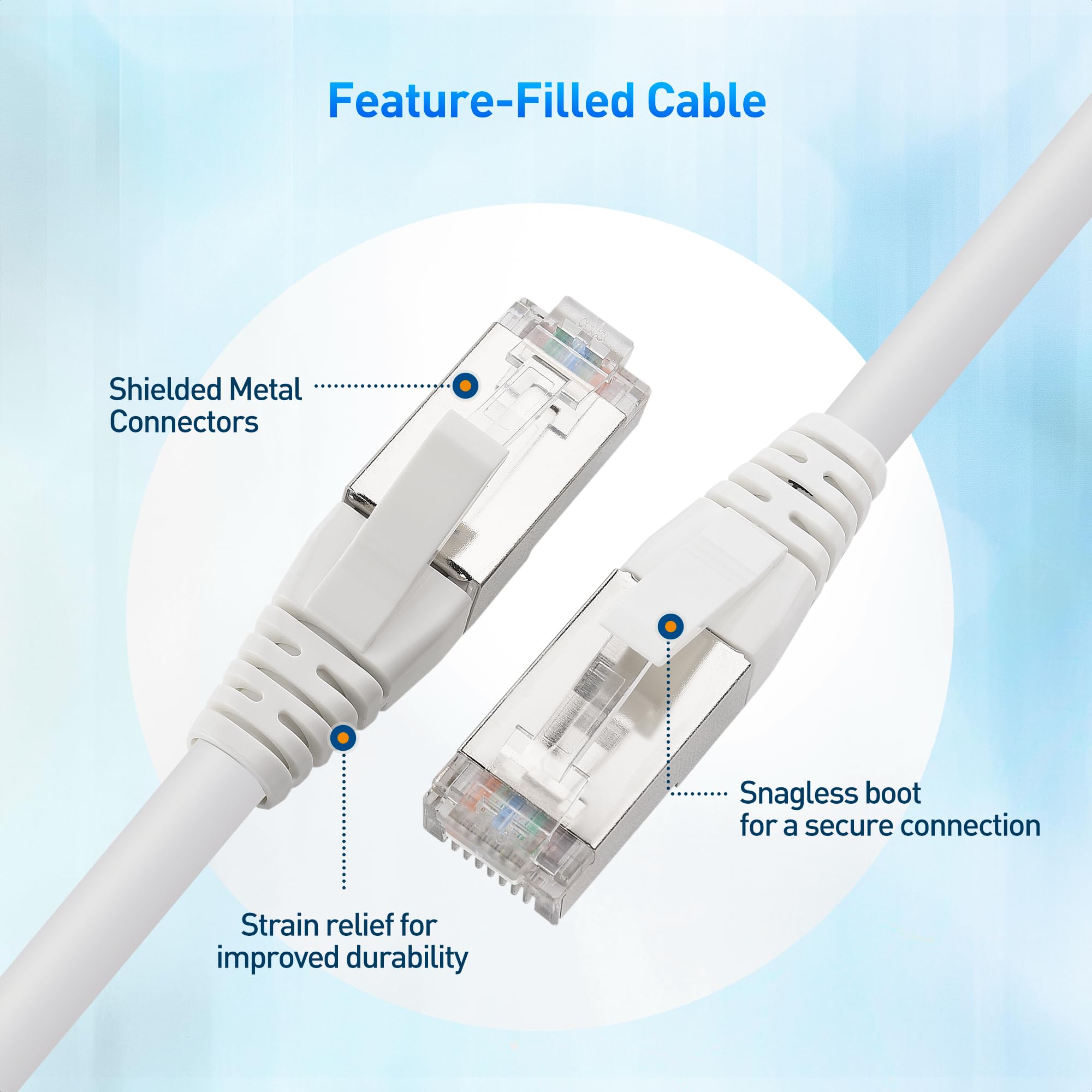 Foto 6 pulgar | Cable Ethernet Matters Cat8  40 Gbps  25 Pies  Blanco - Venta Internacional.