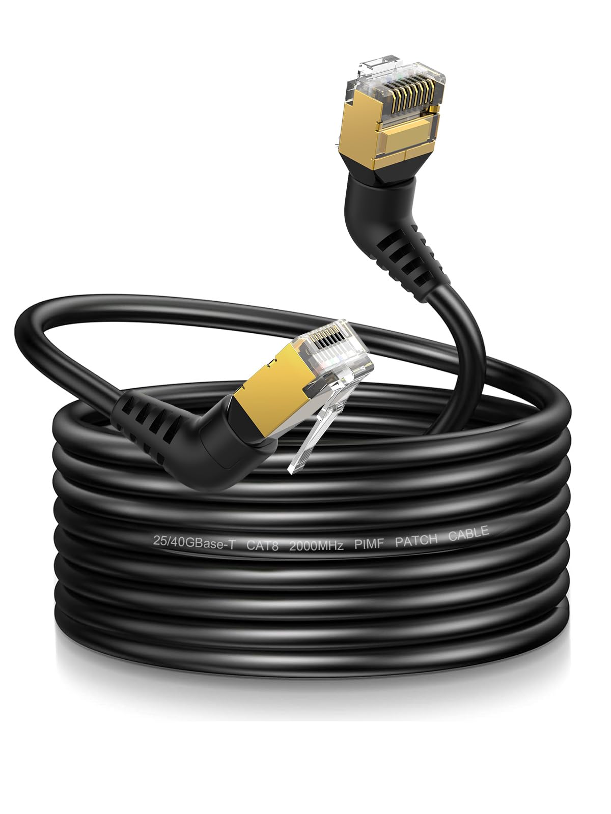 Cable Ethernet Cablecreation Cat8 En Ángulo Recto De 2 M/6.6 Pies - Venta Internacional.