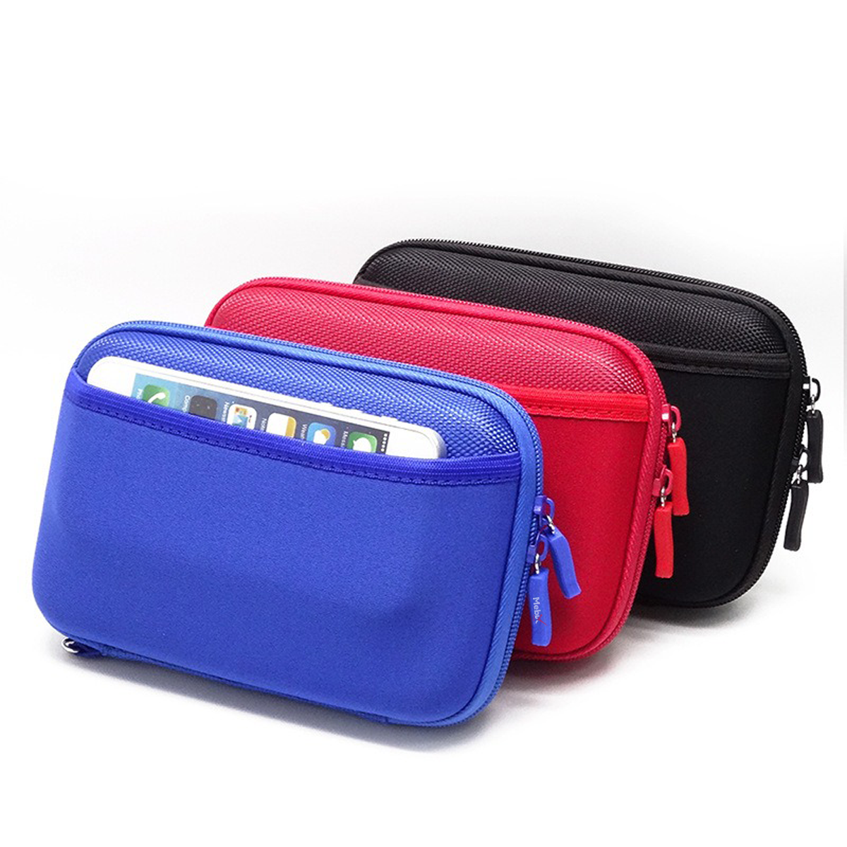 Foto 5 pulgar | Estuche Organizador Portátil para Disco Duro Cables y Memoria Rojo