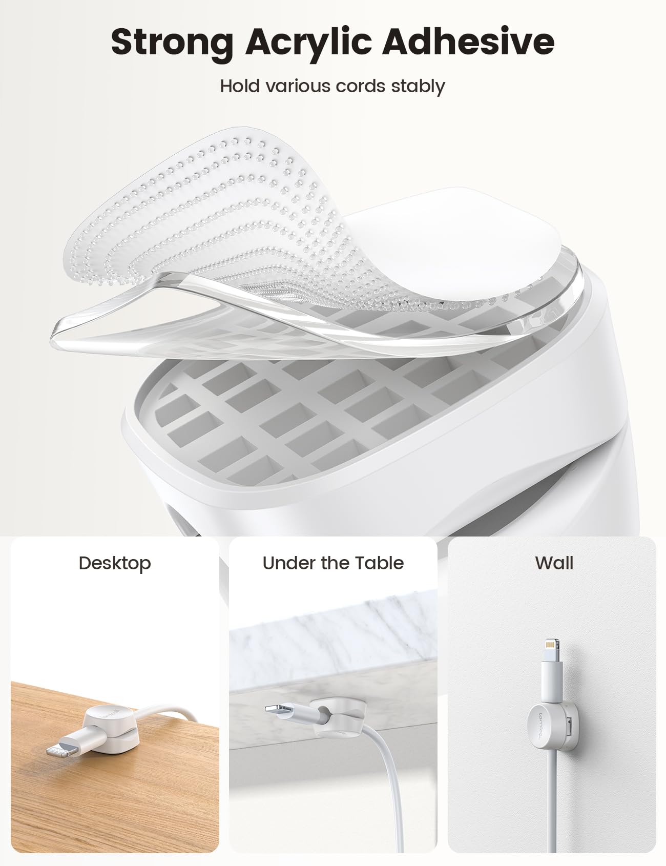 Foto 5 pulgar | Organizador De Cables Lamicall, Paquete De 8 Clips De Gestión De Cables Con Resorte - Venta Internacional.