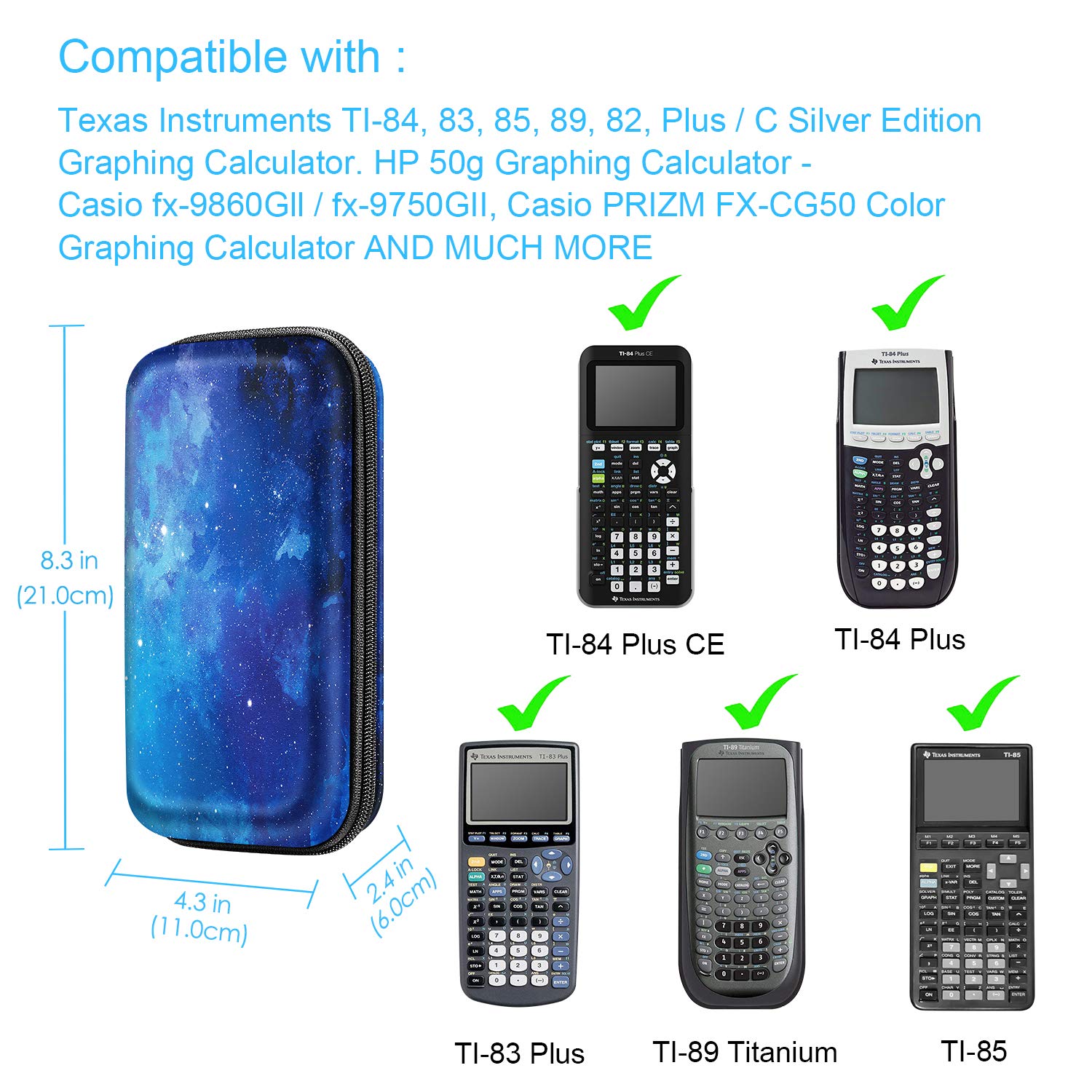 Foto 3 pulgar | Funda De Transporte Para Calculadora Gráfica Ti-84 Plus Ce Fintie - Venta Internacional.