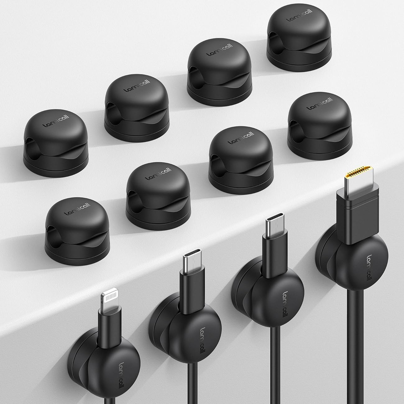 Foto 1 | Organizador De Cables Giratorio Lamicall, Paquete De 12 Unidades, Para Escritorio Y Oficina - Venta Internacional.