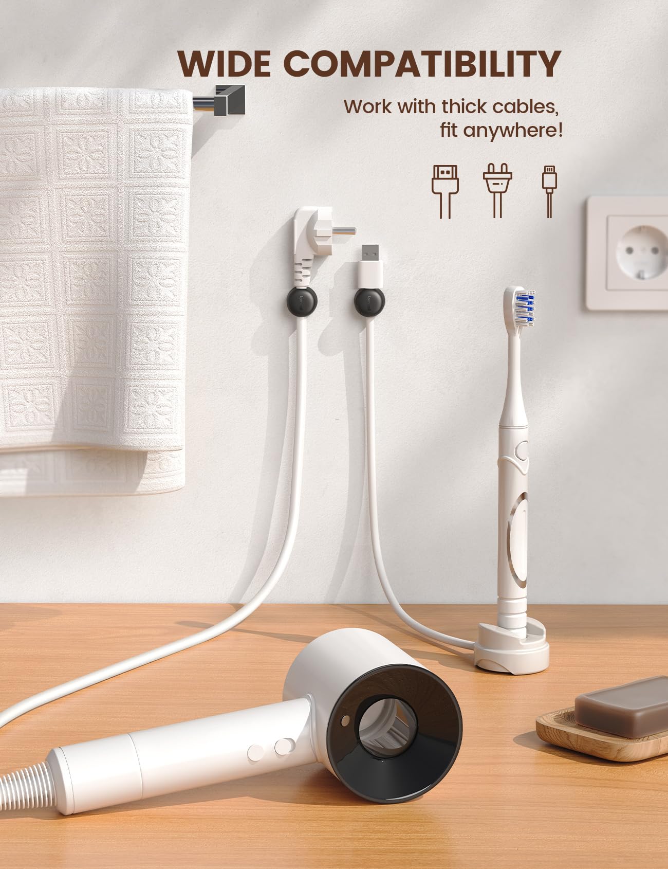 Foto 7 pulgar | Organizador De Cables Giratorio Lamicall, Paquete De 12 Unidades, Para Escritorio Y Oficina - Venta Internacional.