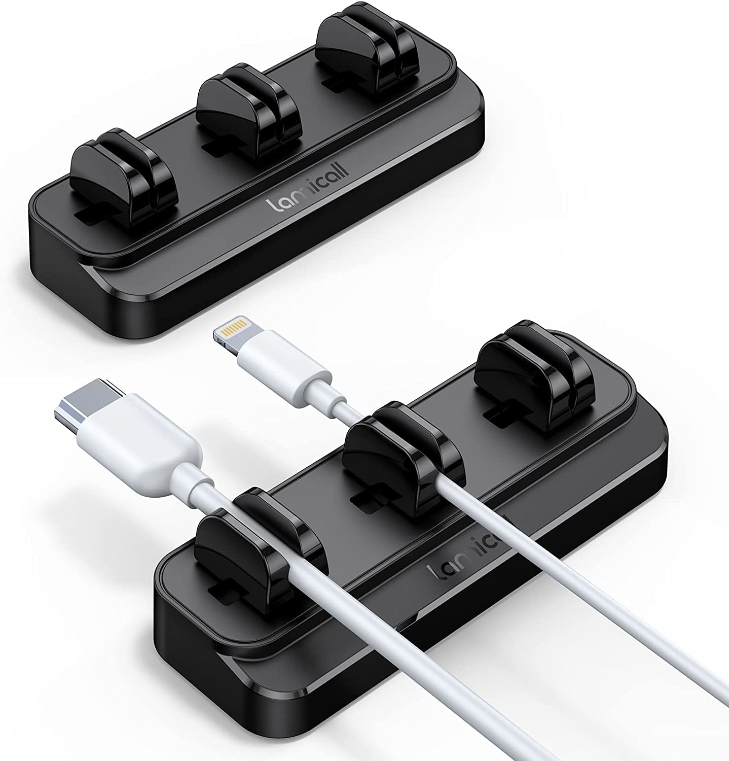 Foto 2 pulgar | Organizador De Cables Lamicall Con Clip Para Cables, Paquete De Dos Unidades, Orificio Ajustable - Venta Internacional.
