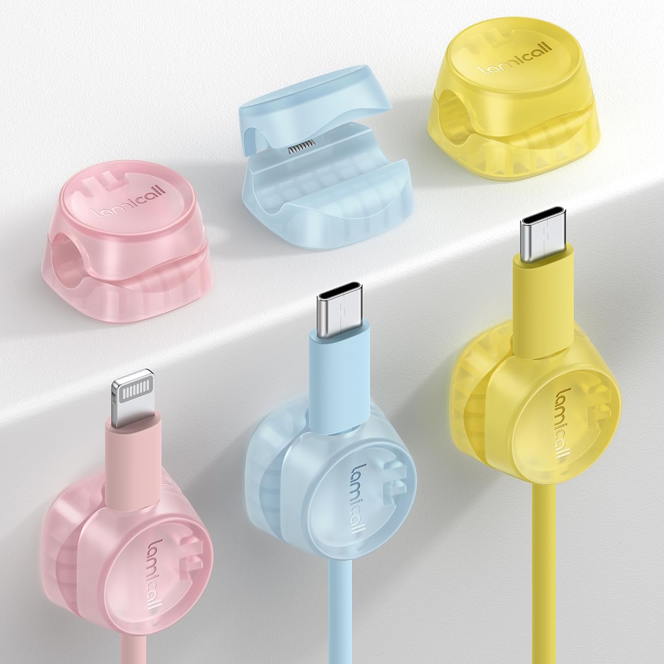 Foto 1 | Cord Organizer, Clips Para Sujetacables Lamicall Spring, Paquete De 6 - Venta Internacional.