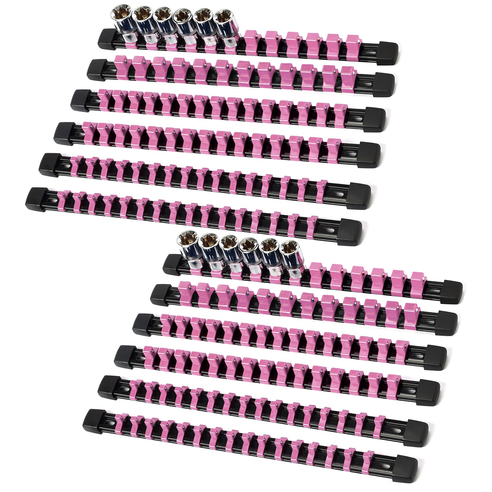Foto 2 pulgar | Organizador De Enchufes Reniteco Drive Abs Tools, Color Rosa, 12 Piezas - Venta Internacional.