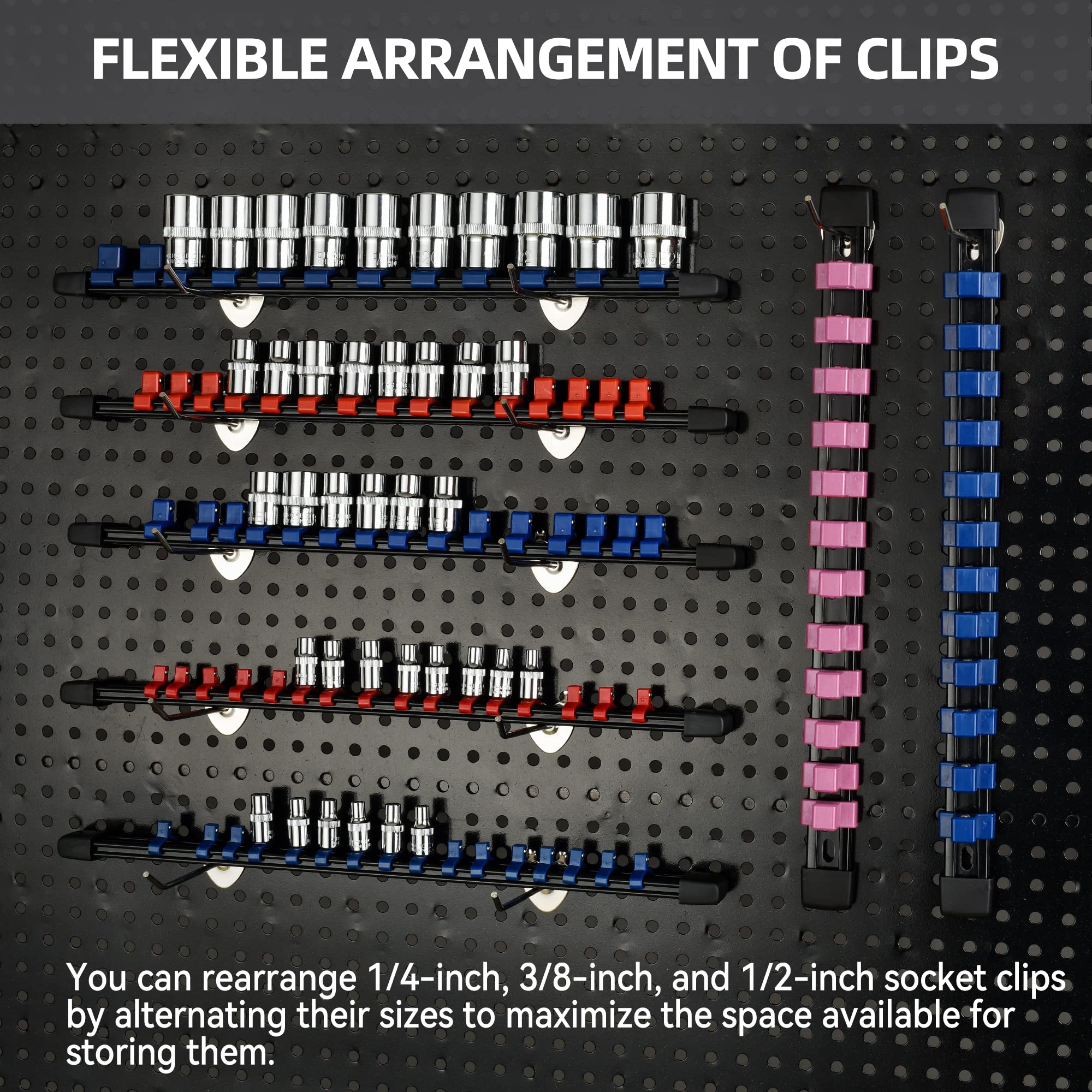 Foto 5 | Organizador De Enchufes Reniteco Drive Abs Tools, Color Rosa, 12 Piezas - Venta Internacional.