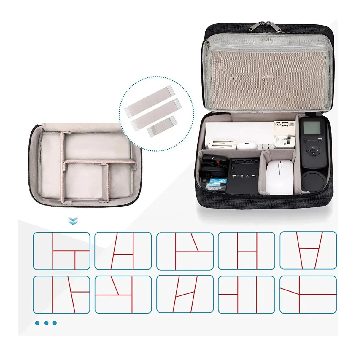 Foto 3 | Organizador Portátil Para  Accesorios Electrónicos Eo Safe Imports Esi-19638 Negro