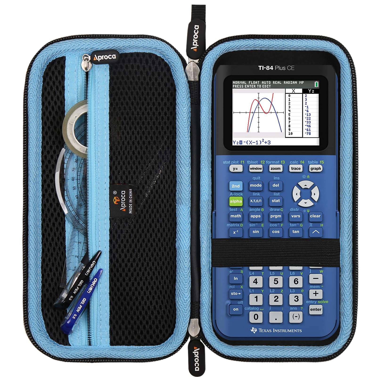 Foto 2 pulgar | Estuche De Almacenamiento Aproca Para Texas Instruments Ti-84 Plus Ce Blue - Venta Internacional.