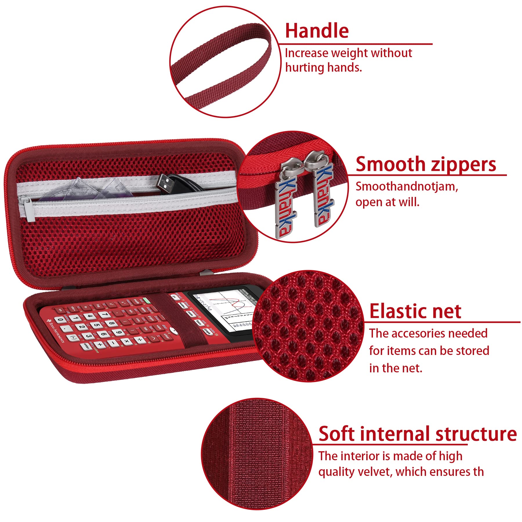Foto 6 | Estuche De Almacenamiento Khanka Para Texas Instruments Ti-84 Plus Ce - Venta Internacional.