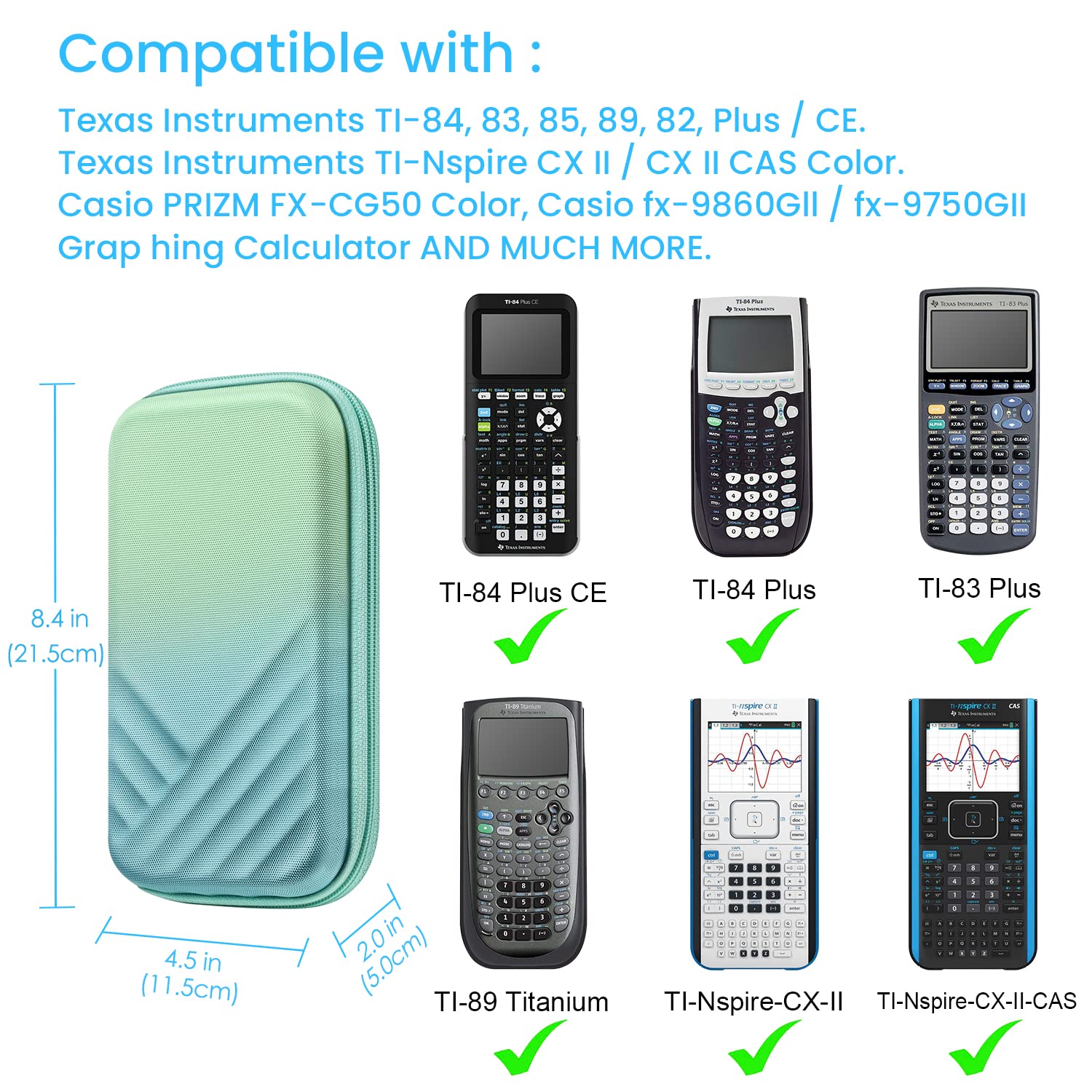 Foto 3 pulgar | Maletín De Transporte Fintie Para Texas Instruments Ti-nspire Cx Ii Cas - Venta Internacional.