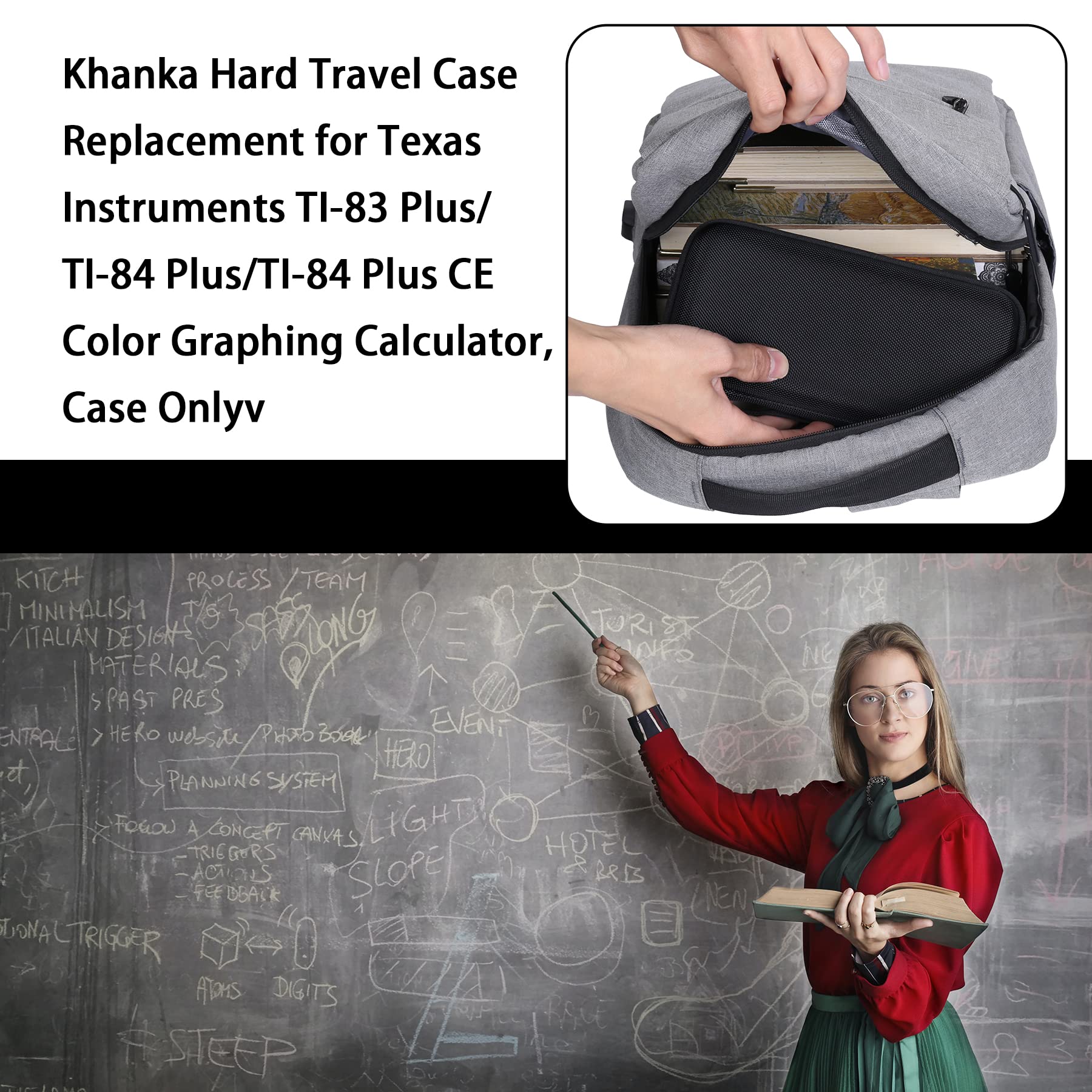 Foto 3 | Estuche De Almacenamiento Khanka Para Texas Instruments Ti-84 Plus Ce - Venta Internacional.