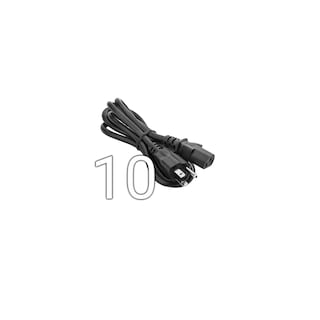 Foto 2 | Cable de Poder Corriente Ac 1.75 Metros Eo Safe Imports Esi-16170 Negro 10 Piezas
