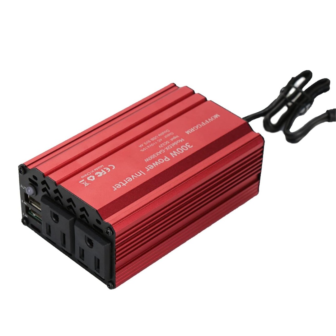 Foto 4 | Inversor De Corriente De 300 W 12v A 110v Inversor De Coche 2 Puertos Usb Y 1 Toma De Corriente