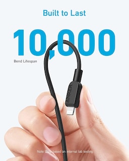 Foto 3 | Cable Usb C a Lightning Anker 310 de 1,8 m Negro - Venta Internacional