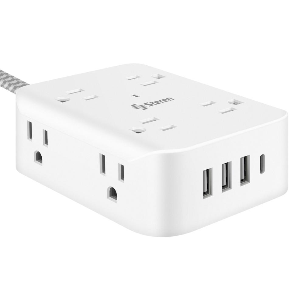 Foto 3 pulgar | Tira Multicontactos De 8 Salidas Con Supresor De Picos (310 J) Y Cargador Usb C Pd 20 W / 3 X Usb 15