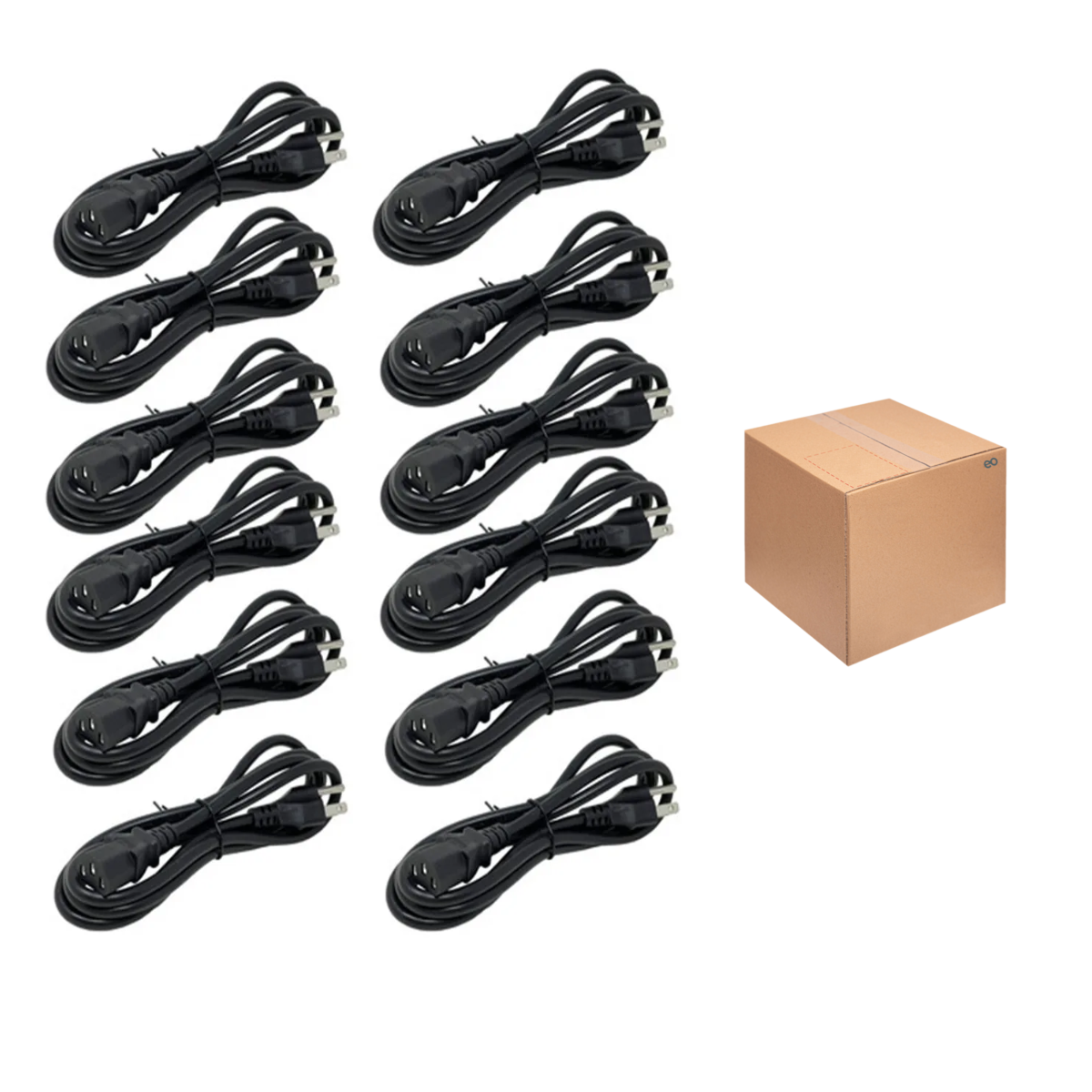 Kit De 12 Cables Poder Corriente Computadora Eo Safe Imports Esi-20091 Negro