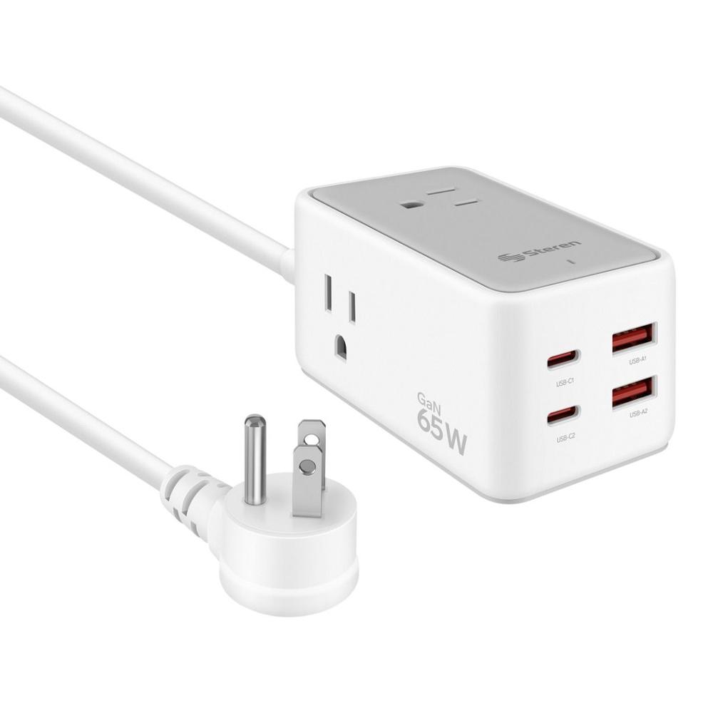 Foto 2 pulgar | Cargador Gan Usb C Pd 65 W / Usb Qc 18 W Con Multicontactos