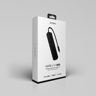 Foto 5 | Hub Gate 6 Dh660 Acteck Multipuerto 6 en 1 USB-c HDMI 4K SD 2.0 Ac-934619 color Negro