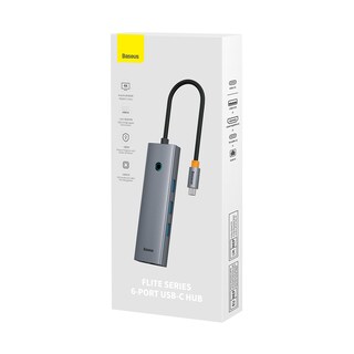 Foto 7 | Adaptador Hub Baseus Flite Series 6 Puertos B00052807813-00