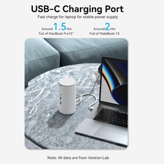 Foto 5 | Dock 12 En 1 Usb C Vention Hub Hdmi Vga Rj45 5 Gbps 100w Pd