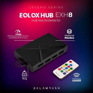 Foto 5 | Controladora Argb Balam Rush Eolox Exh8 Sata 8 Conectores 4x4 y 4x3 Pines Br-938105 Color Negro