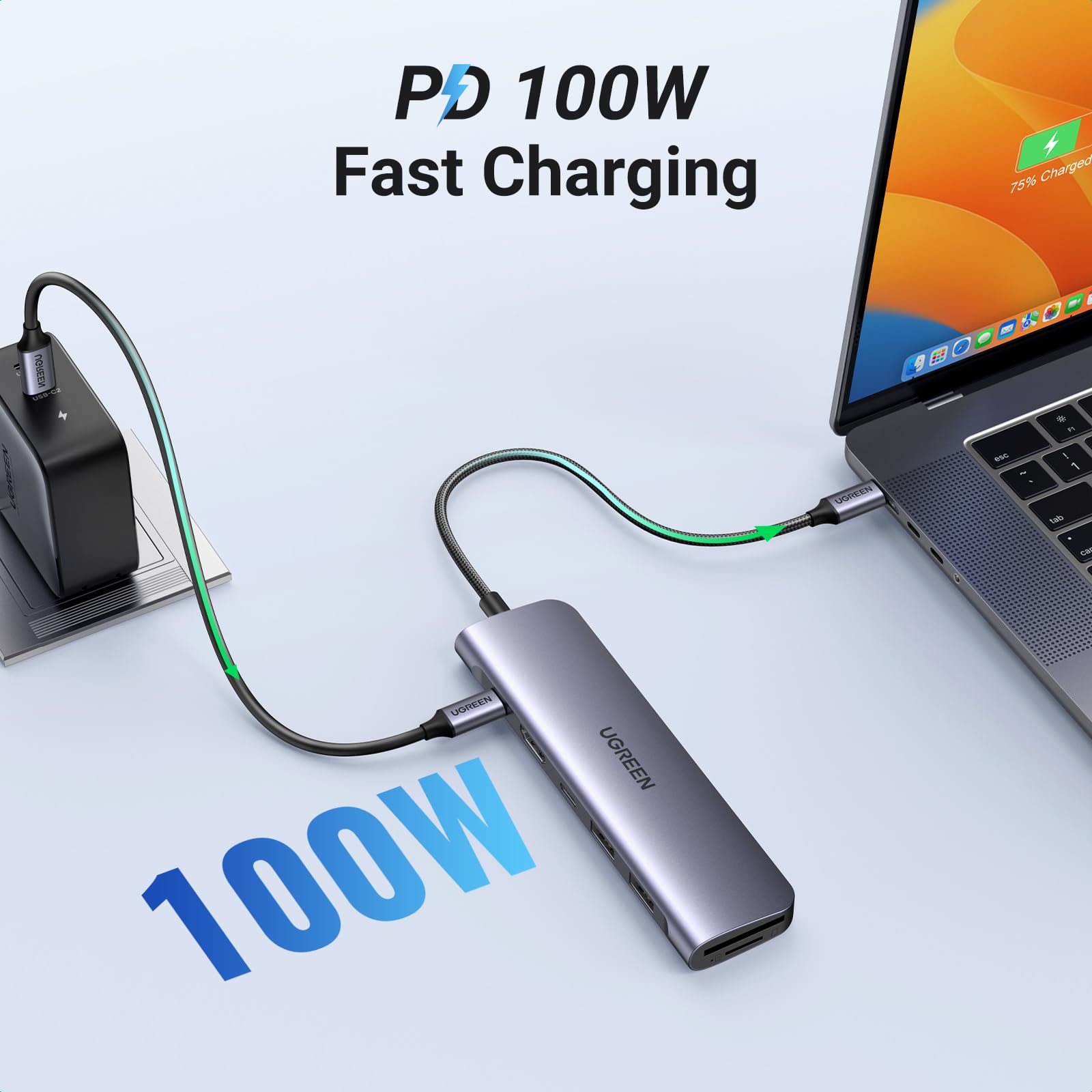 Foto 3 | Hub USB-C Ugreen Revodok 1071 7 en 1 con 4K HDMI 100 W Pd - Venta Internacional