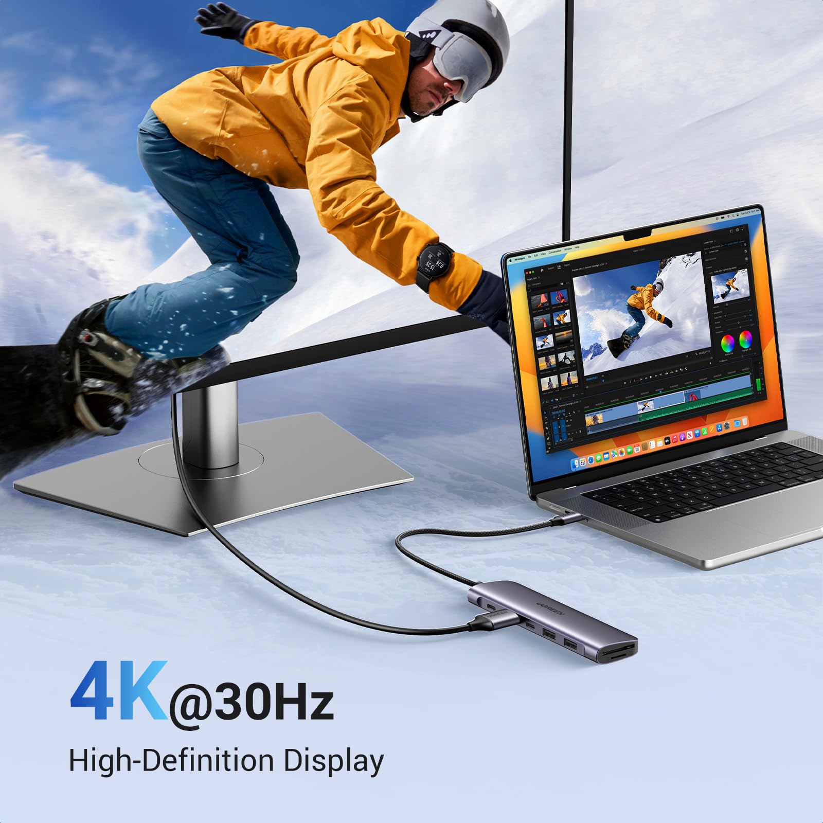 Foto 5 pulgar | Hub USB-C Ugreen Revodok 1071 7 en 1 con 4K HDMI 100 W Pd - Venta Internacional