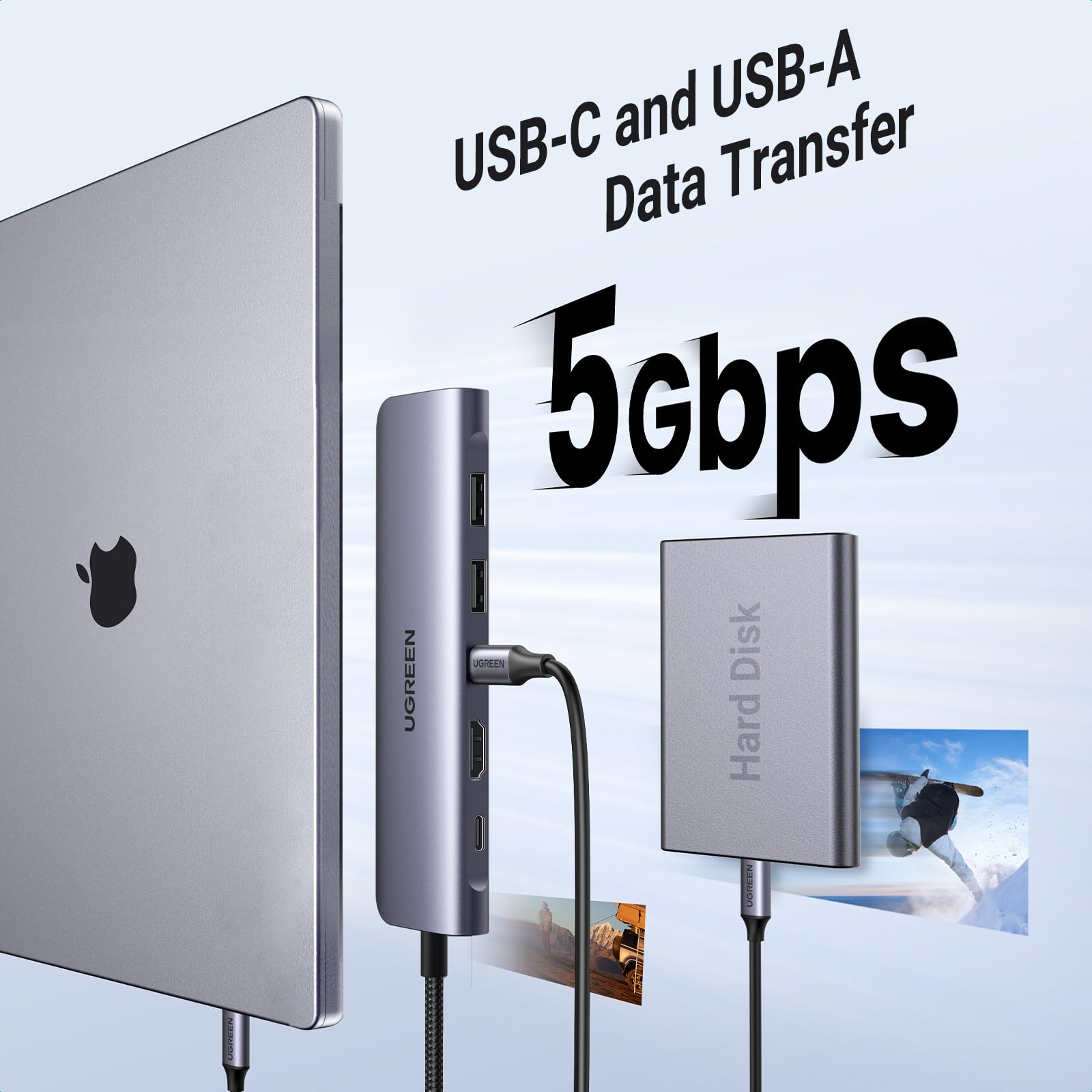 Foto 6 pulgar | Hub USB-C Ugreen Revodok 1071 7 en 1 con 4K HDMI 100 W Pd - Venta Internacional