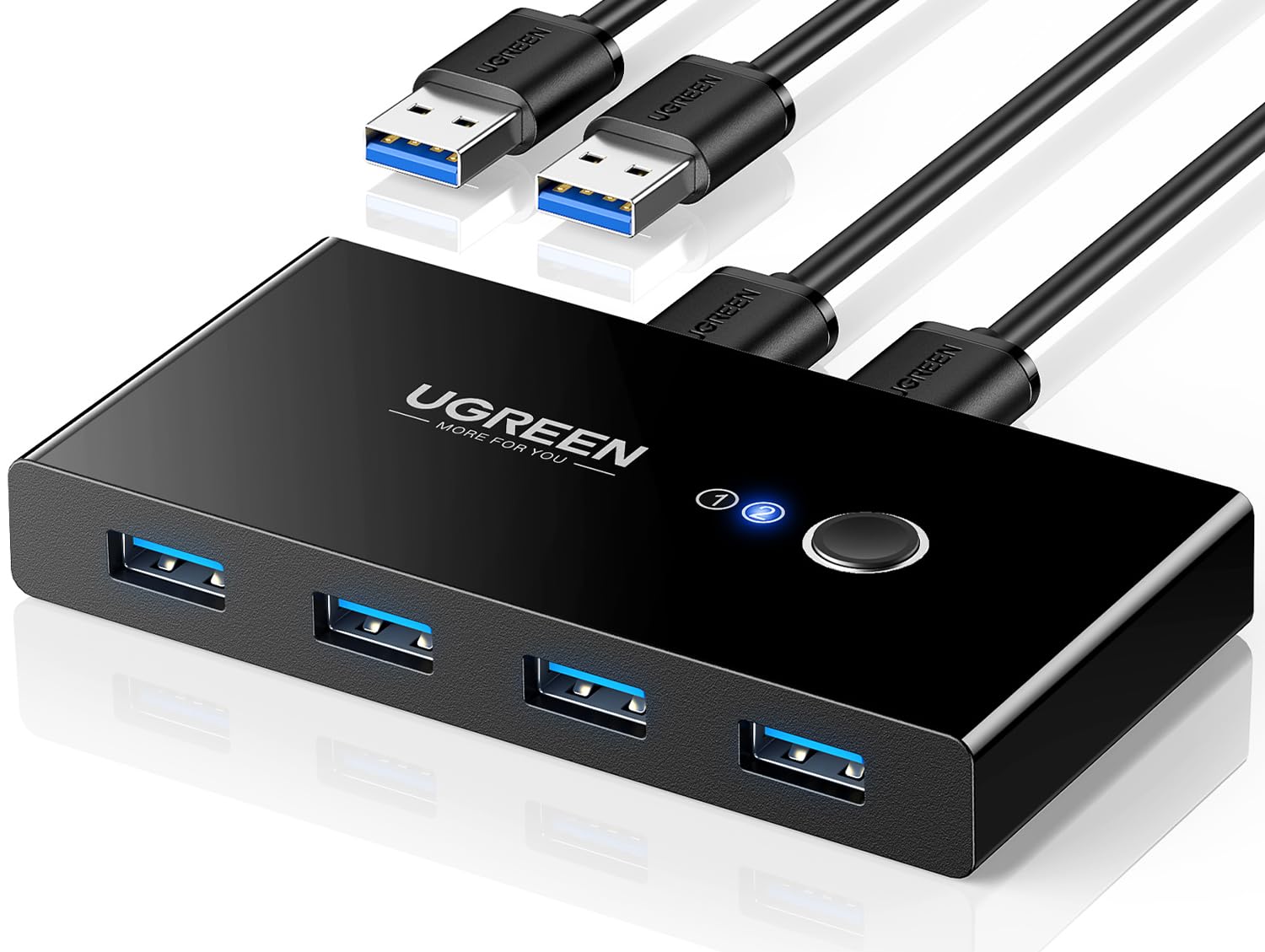 Foto 2 pulgar | Selector de Interruptores USB 3.0 Ugreen 2 Ordenadores Comparten 4 USB 3.0 - Venta Internacional