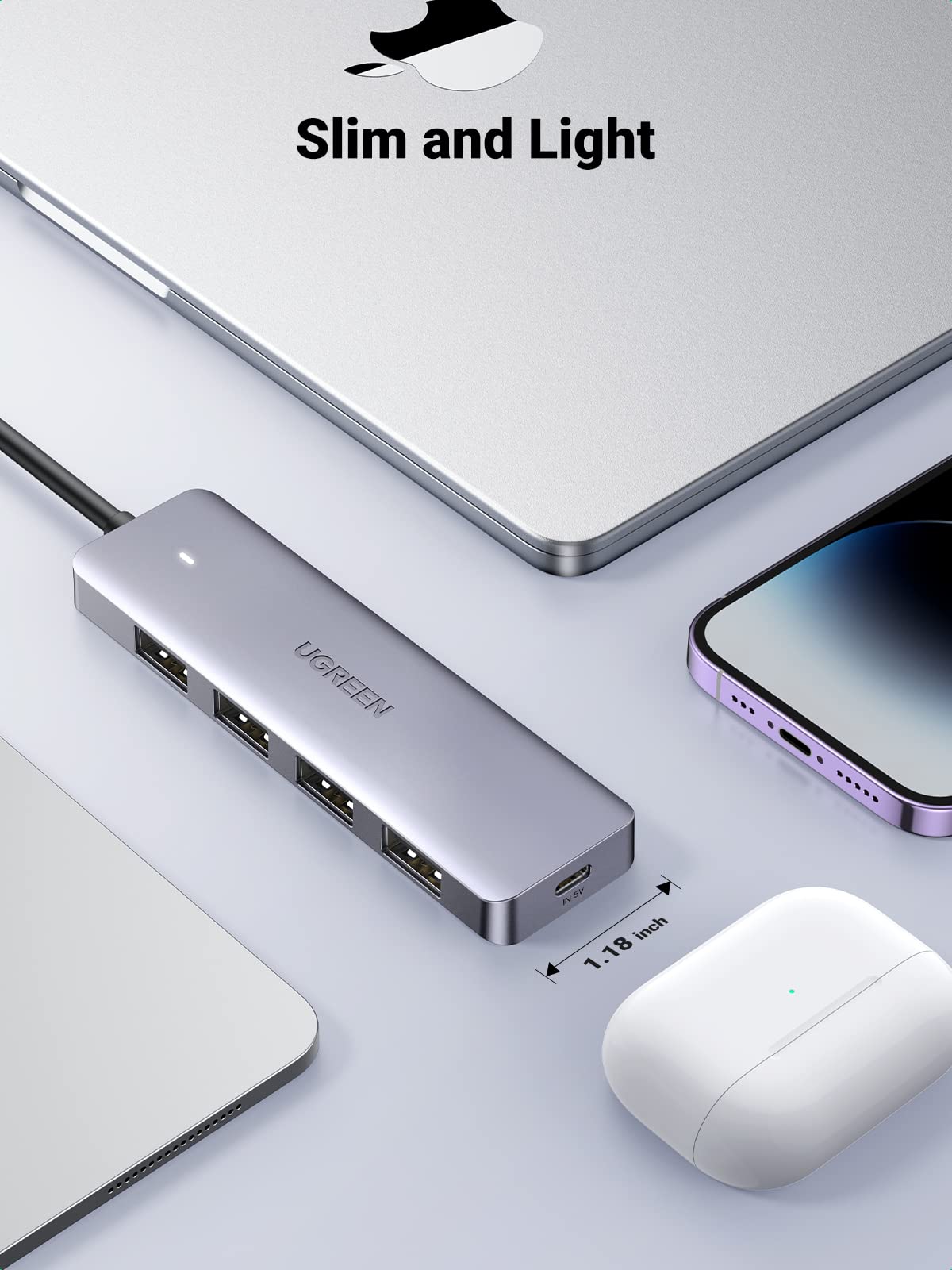 Foto 6 pulgar | Hub USB-C Ugreen de 4 Puertos USB 3.0 para Portátil MacBook Pro - Venta Internacional