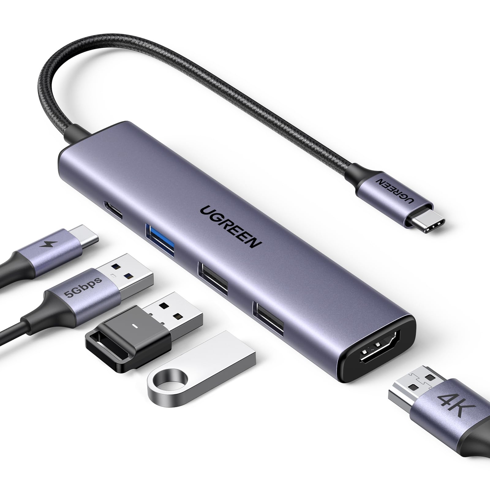 Foto 1 | Hub USB-C Ugreen Revodok 105 5 en 1 con 4K HDMI 100 W Pd - Venta Internacional