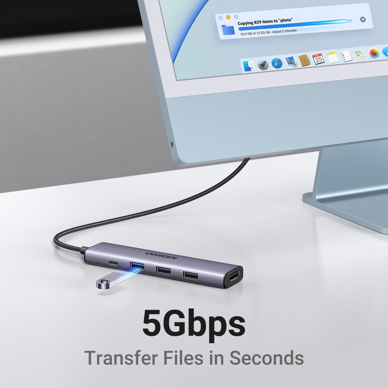 Foto 4 | Hub USB-C Ugreen Revodok 105 5 en 1 con 4K HDMI 100 W Pd - Venta Internacional