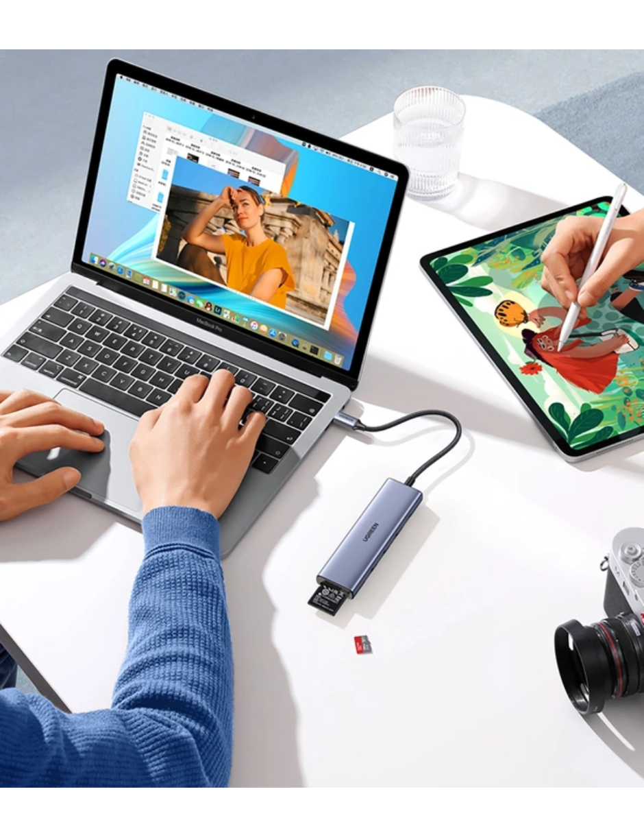 Foto 7 | Hub 6 En 1 Ugreen Usb-c A 1 Hdmi, 3 Usb A, 2 Sd/tf 5gbps