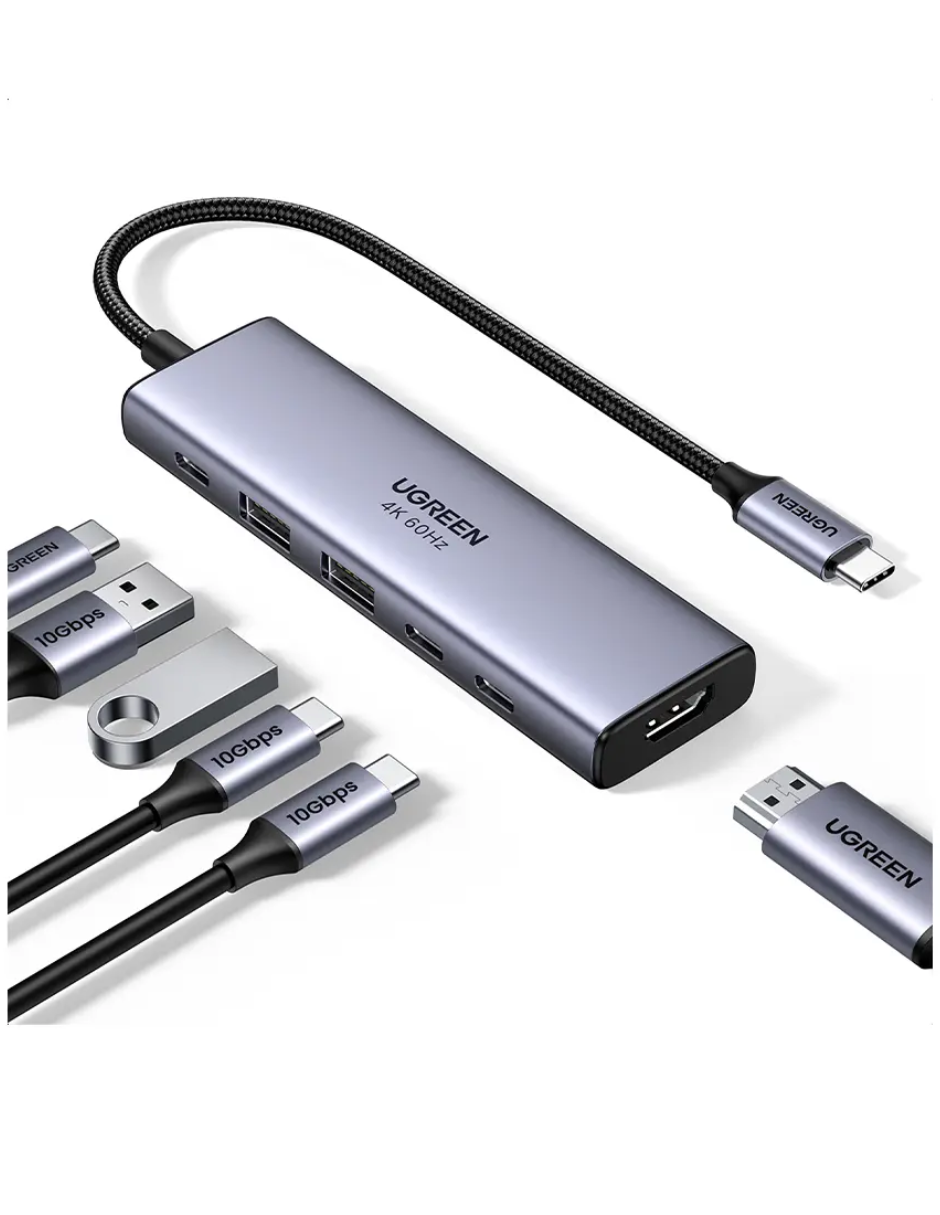 Foto 4 pulgar | Hub 6 En 1 Ugreen Usb-c A 1 Hdmi, 2 Usb A, 3 Usb C 4k Carga Rápida