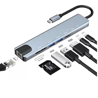 Foto 1 | Adaptador tipo C Mr. Gadgets Ethernet Hdmi Usb Sd Rj45
