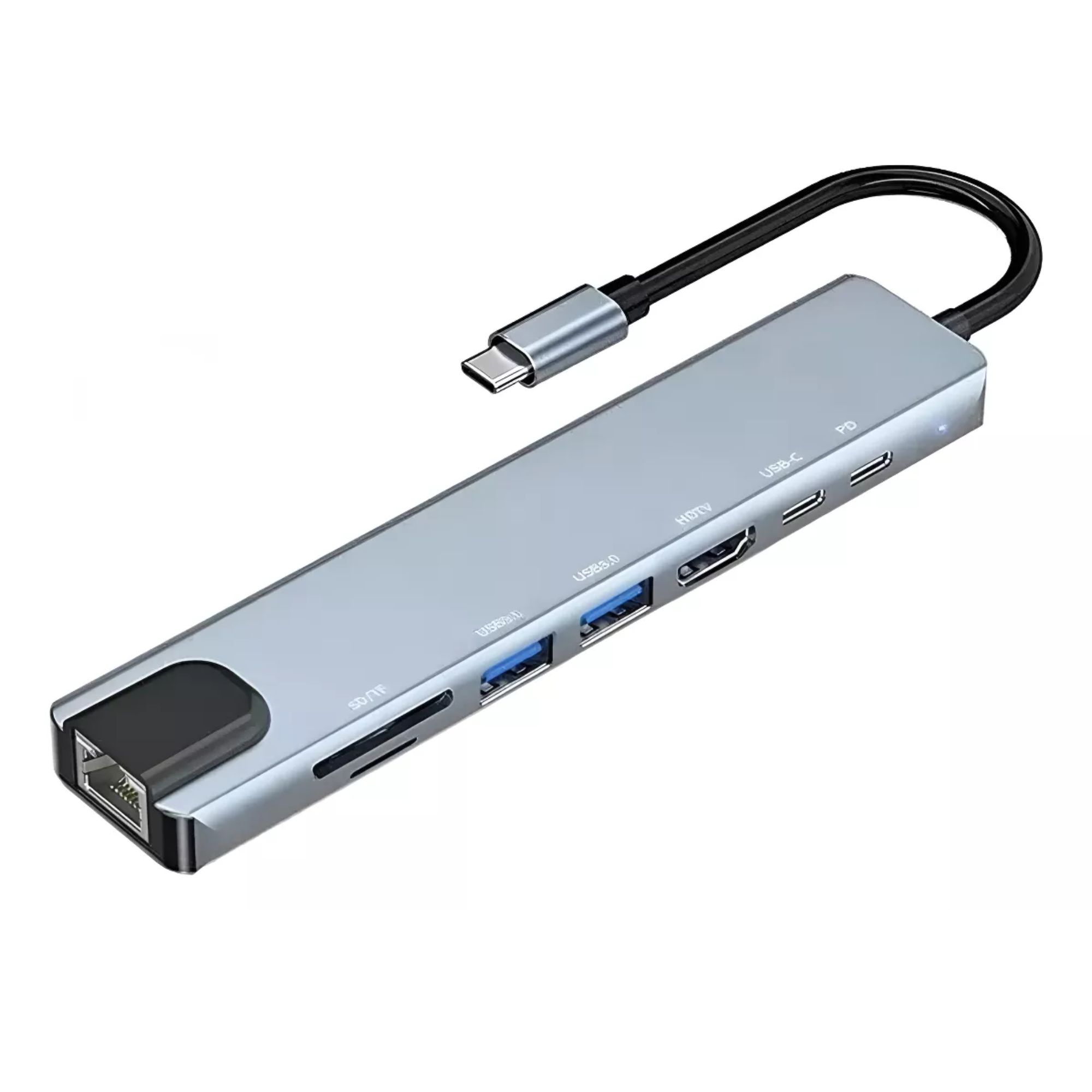 Foto 2 | Adaptador tipo C Mr. Gadgets Ethernet Hdmi Usb Sd Rj45