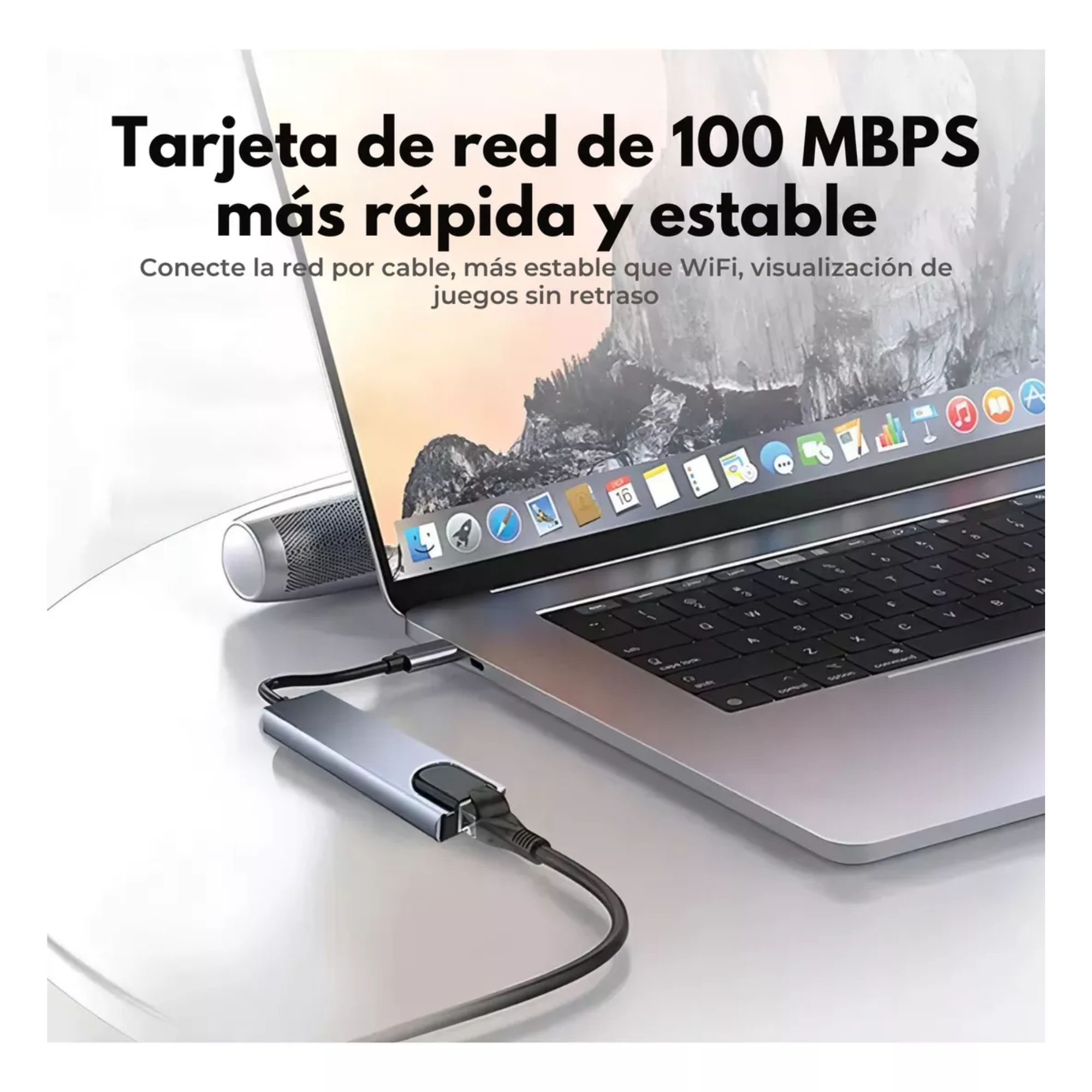 Foto 6 pulgar | Adaptador tipo C Mr. Gadgets Ethernet Hdmi Usb Sd Rj45