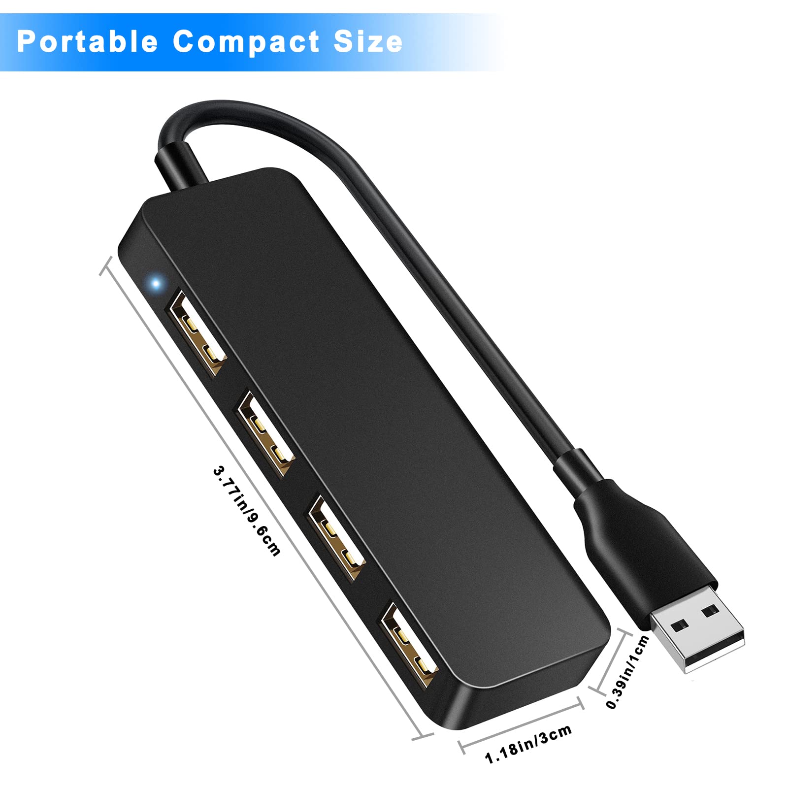 Foto 8 pulgar | Adaptador USB Hub Herfair de 4 Puertos - Venta Internacional