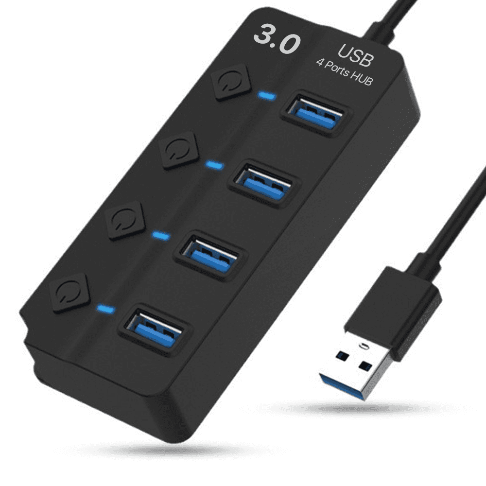 Foto 1 | Hub Usb 3.0 De 4 Puertos Con Conmutador Independiente Para Ordenadores Portátiles - Venta Internacional.