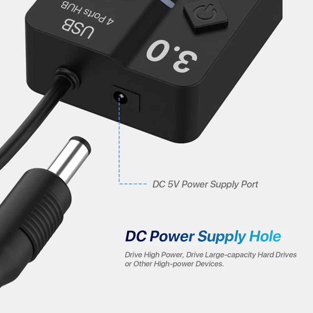 Foto 4 | Hub Usb 3.0 De 4 Puertos Con Conmutador Independiente Para Ordenadores Portátiles - Venta Internacional.
