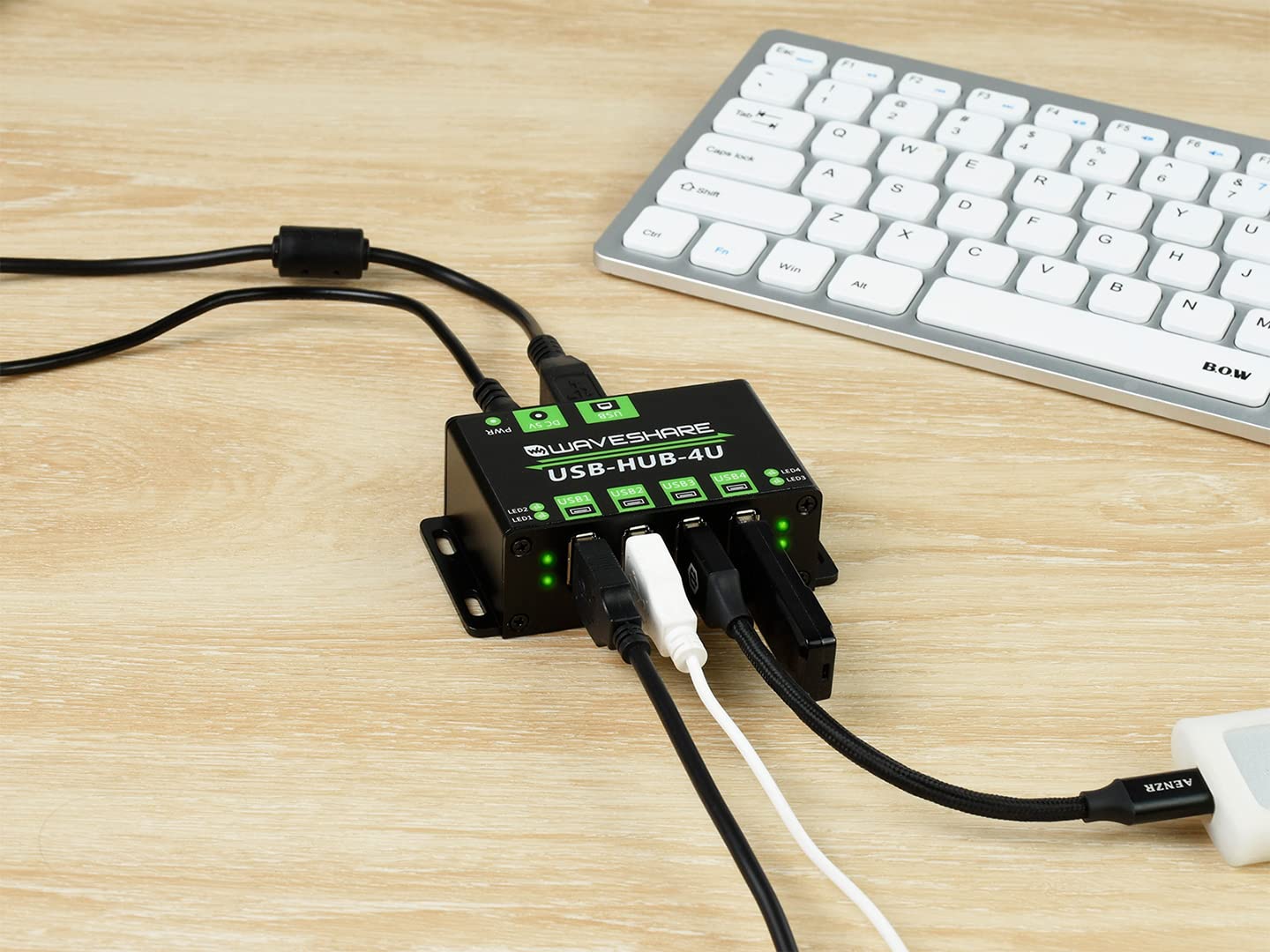 Foto 3 pulgar | Hub Usb Waveshare De Grado Industrial Que Se Extiende 4 Veces Más Puertos Usb 2.0 - Venta Internacional.
