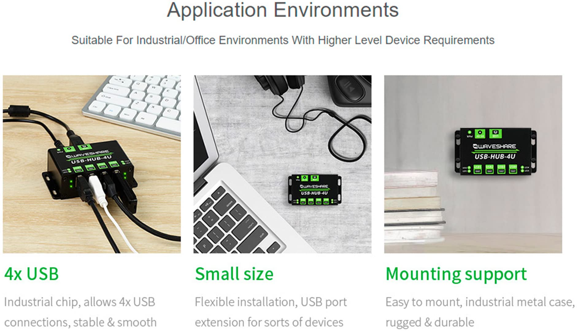 Foto 5 | Hub Usb Waveshare De Grado Industrial Que Se Extiende 4 Veces Más Puertos Usb 2.0 - Venta Internacional.