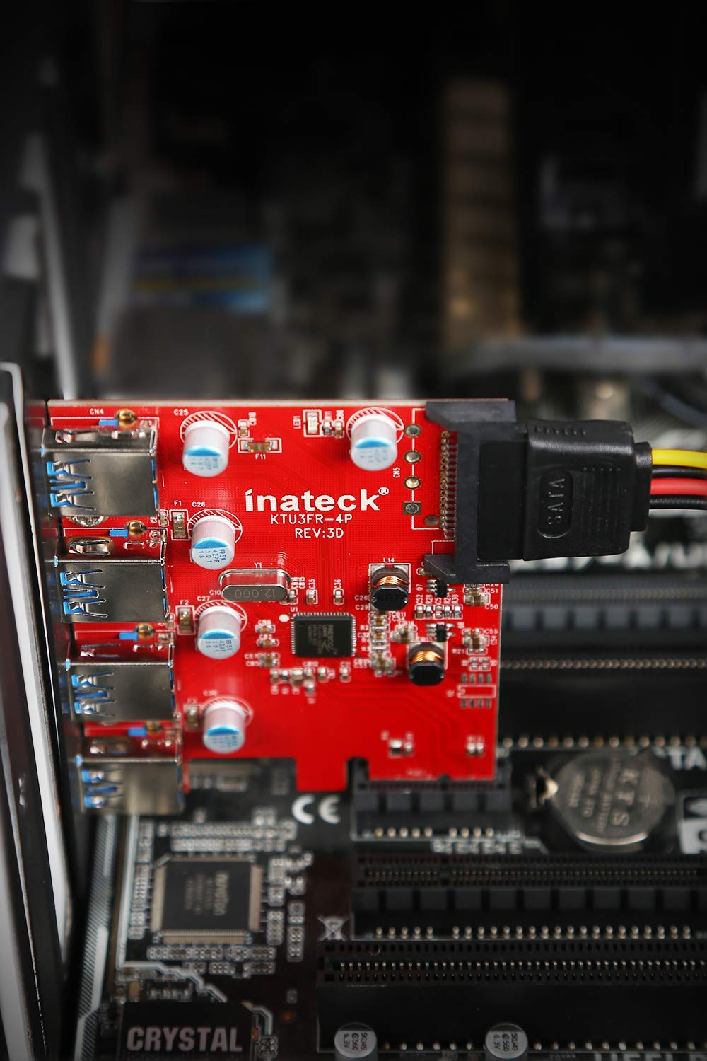 Foto 8 pulgar | Tarjeta Pci Express Pci-e A Usb 3.0 (4 Puertos) Inateck Roja - Venta Internacional.