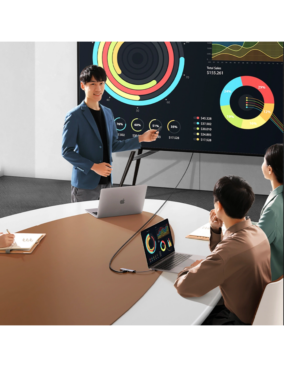 Foto 5 pulgar | Hub 9 En 1 Ugreen 3 Usb-a, 1 Usb-c, 1 Hdmi 4k/60hz, Sd/tft, Ethernet Y Vga