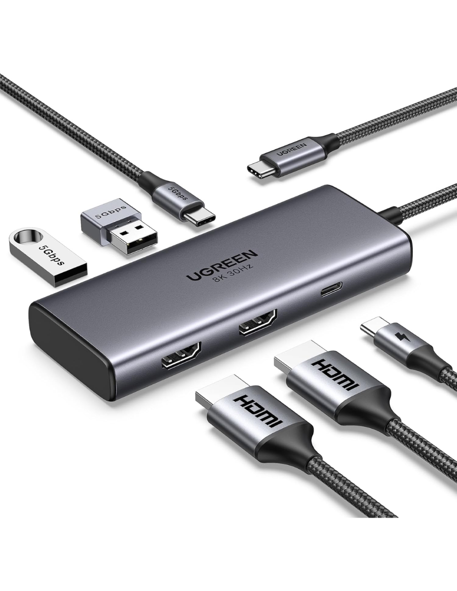 Foto 3 pulgar | Hub Usb-c 6 En 1 Ugreen 2 Usb-a, 2 Usb-c, 2 Hdmi 4k/60hz