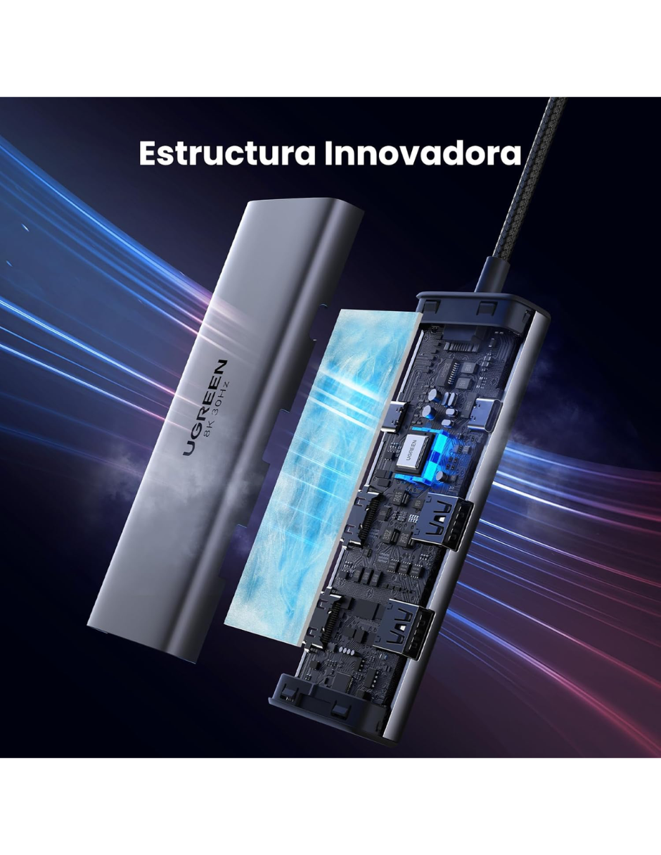 Foto 7 pulgar | Hub Usb-c 6 En 1 Ugreen 2 Usb-a, 2 Usb-c, 2 Hdmi 4k/60hz
