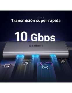Foto 4 | Hub Usb-c 7 En 1 Cm498 Ugreen 2 Usb-a, 2 Usb-c, 1 Hdmi 4k/60hz Y Sd/tft