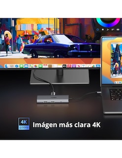 Foto 5 | Hub Usb-c 7 En 1 Cm498 Ugreen 2 Usb-a, 2 Usb-c, 1 Hdmi 4k/60hz Y Sd/tft